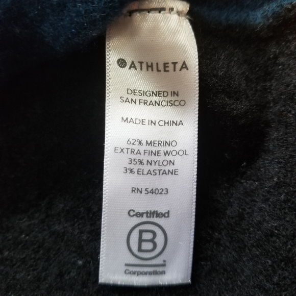 Athleta Transit Womens Colorblock Turtleneck SM Sweater Merino Wool Blend Soft - Picture 7 of 11